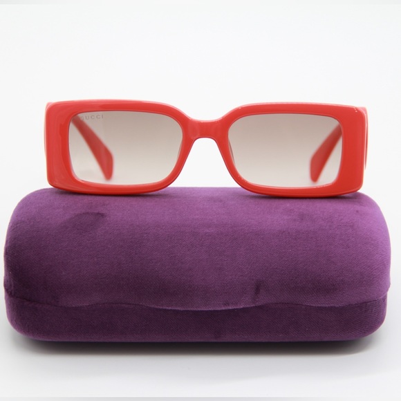 NEW GUCCI GG1325S 005 SQUARE RED WOMEN SUNGLASSES GUCCI - Picture 3 of 15